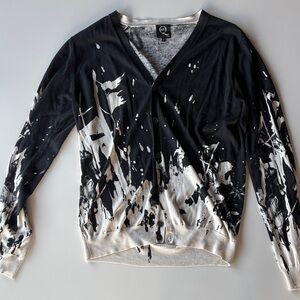 Alexander McQueen Black and Cream Cardigan